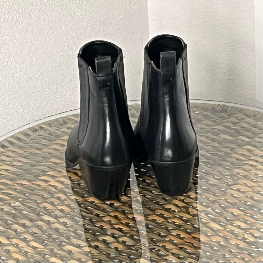 Michael Kors Sinclair Black Leather Ankle Boot Size 5.5 Minimalist Contemporary - Picture 11 of 16